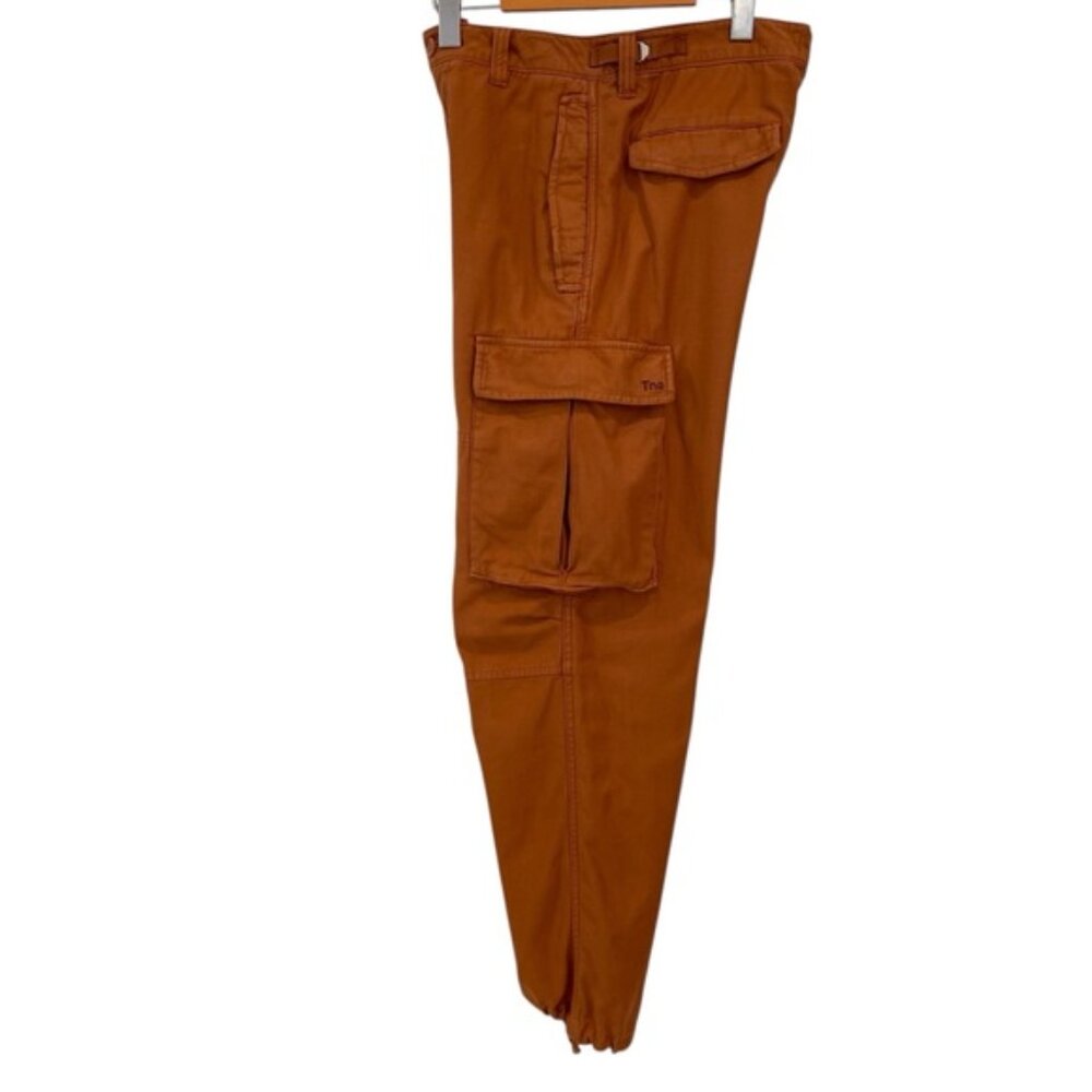 Artizia TNA supply baggy cargo pants cognac size 4 high rise pockets pure cotton - Picture 4 of 12